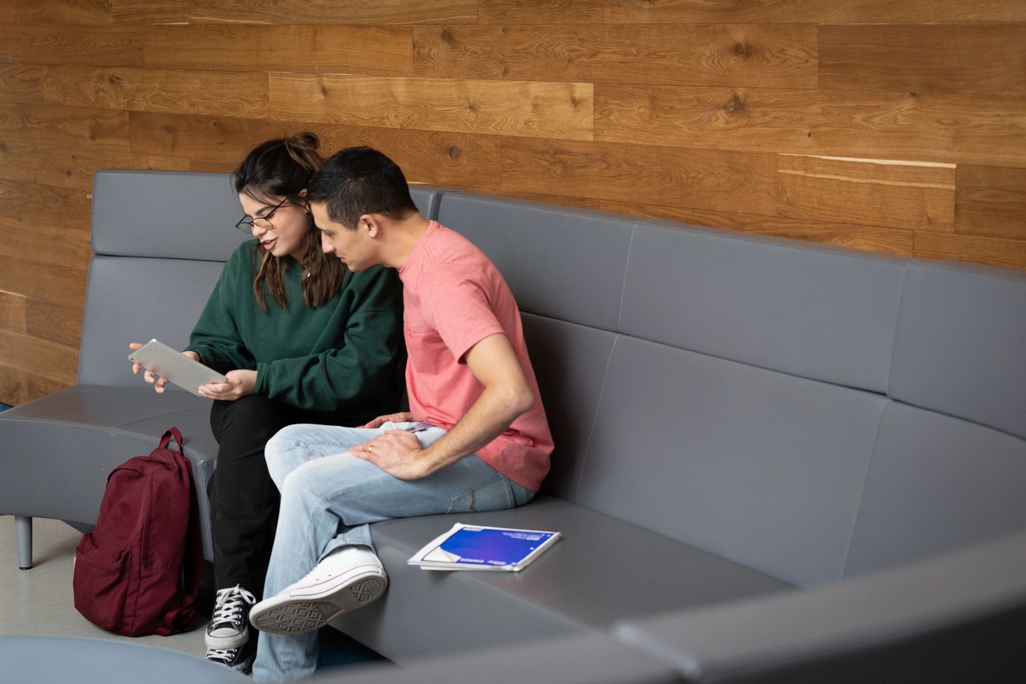 Students in the 200 King Lobby