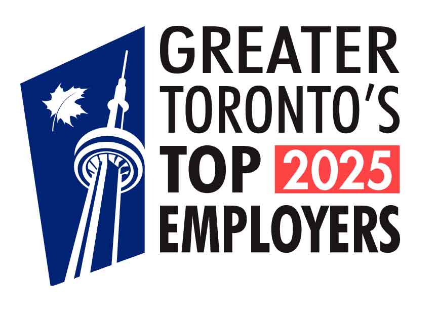 Greater Toronto's Top 2025 Employers with graphic of the CN Tower