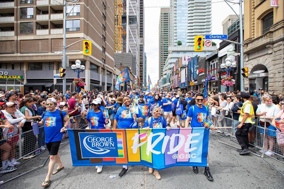 GBC contingent with banner at the 2024 Toronto Pride Parade