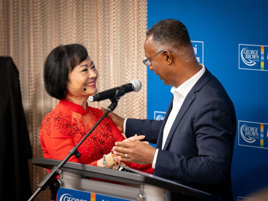 Kim Phuc Phan Thi with Dr. Gervan Fearon, September 20, 2024